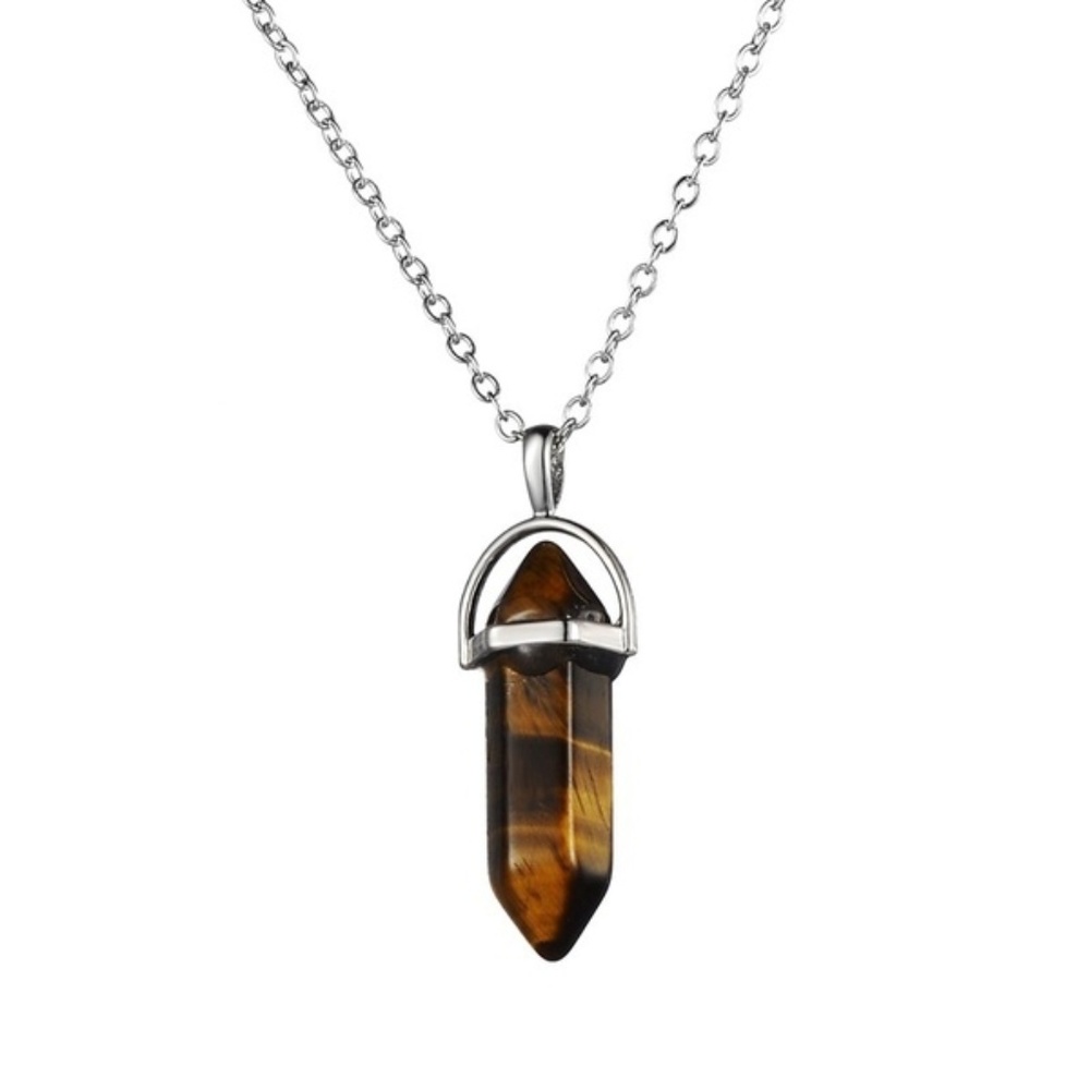 🔶NEW! Crystal Pendant Necklace TIGER EYE
